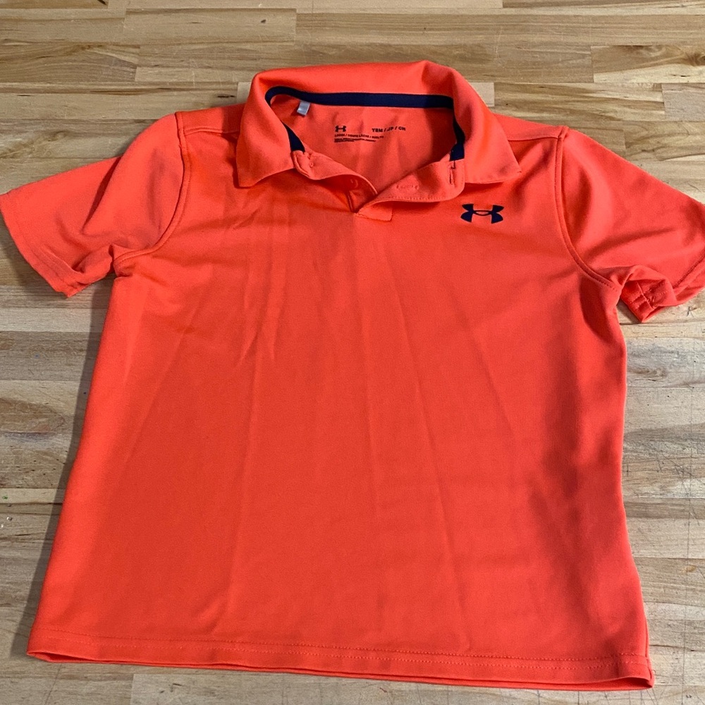 Under Armour Boys' Orange Polo Performance Shirt size youth small